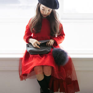 Nuevo Vestido Chino Moderno de Encaje Floral Vintage para Boda, Cintura Imperio Roja para Niñas - Product Image 2