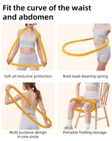 Nouvelle Cerceau de Fitness 2025 Silencieuse à Ressort Souple Réglable en Acier Allié Pliable pour Débutants, Entraînement de la Taille et Perte de Poids