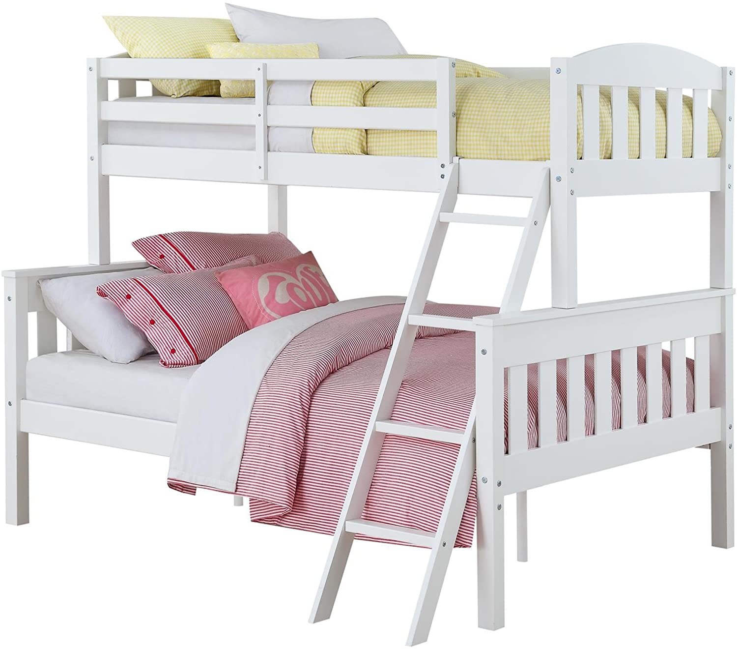Children's bedroom wooden furniture bunk bed with bookrack