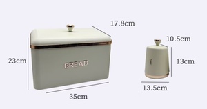 Nhà sản xuất chuyên nghiệp bánh mì Box Set 4 bánh mì kim loại bin lưu trữ khá lưu trữ hộp có nắp đậy - Product Image 2