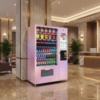 Distributeur automatique de snacks et de boissons, écran tactile intelligent de 22 pouces, pour les lieux publics