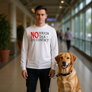 เสื้อยืดแขนยาวลายสุนัขช่วยเหลือ ห้ามสัมผัส ห้ามมอง - Product Image 2