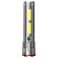 Haute luminosité étanche LED USB Rechargeable Zoom lampe de poche corps en alliage d'aluminium multifonctionnel pour une utilisation d'urgence de plongée