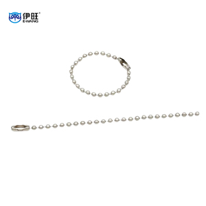 EWANG ขายส่งโซ่ลูกปัดโลหะชุบเงินพร้อมตัวเชื่อมต่อ - Product Image 4