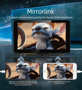 2025 Cuatomization Android 11 13 7 pulgadas REPRODUCTOR DE DVD para coche entretenimiento Universal 1920*1080 IPS pantalla táctil Monitor de coche - Product Image 3