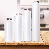 Fourniture d'emballages alimentaires en poly transparent, sacs plats pour produits de supermarché et légumes, sacs plats pour aliments en rouleau