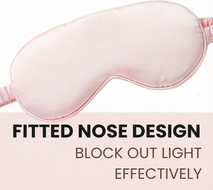 Custom Logo Silk Satin Sleep Fashionable Soft Breathable Blackout Eye Mask With Elastic Strap for Men and Women - Product Image 4