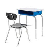 Muebles Escolares al por Mayor de Fábrica Zoshine, Juego de Escritorio y Silla Ajustable para Estudiantes de Primaria y Secundaria con Cajón para Libros