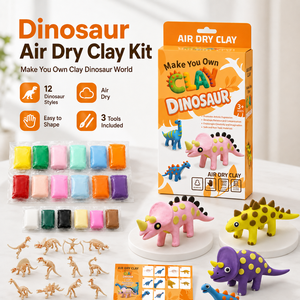 Activités créatives sur le thème des dinosaures pour garçons et filles, cadeaux d'anniversaire/de fêtes - Construisez 12 dinosaures uniques (à partir de 4 ans) - Product Image 1