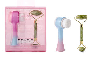 Cepillo Facial 2 en 1, Herramienta de Exfoliación, Paquete de PVC, Cepillo de Limpieza Facial de Silicona de Doble Cabeza, Herramienta de Masaje Gua Sha - Product Image 2