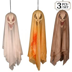 Decoraciones Colgantes de Fantasmas de Halloween, Paquete de 3, Calaveras, Calabazas y Fantasmas para Decoración de Jardín, Interiores, Árboles y Fiestas, Venta al Por Mayor - Product Image 1