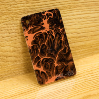Matériau décoratif de guitare en celluloïd de feuille acrylique de motif d'écaille de tortue de fonte stratifiée avec le service