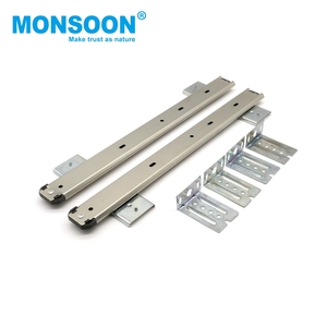 Glissière de tiroir pour clavier de bureau, robuste, à double pliage, 35 mm, à montage latéral, extension 3/4, avec roulement à billes pour meuble de cuisine - Product Image 3