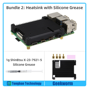 Ahududu Pi 4/4B tản nhiệt mát nhiệt hỗ trợ với PoE và làm mát người hâm mộ (P165-B) - Product Image 3