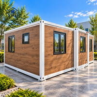 Maison modulaire extensible de 20 pieds avec grandes fenêtres et intérieur lumineux, maison préfabriquée pour chambres d'hôtes