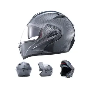 Tùy chỉnh màu sắc trắng đỏ hồng cam mát sợi carbon Moto Biker Fullface xe máy Mũ bảo hiểm