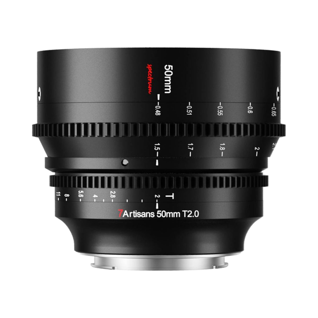 7artisans 50mm T2.0 Cine Lens Full Frame Lar Aperture Mirrorless Camera Lenses for so Ny E Mount Compatible Nik on Brands