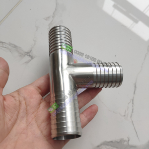 Acciaio inossidabile sanitario T tipo splitter 3 vie tubo sbavato connettore T ramo T tipo tubo barb adattatore tubi raccordi - Product Image 1