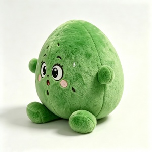 Customized Cute Avocado Plush Toy, Soft Green Fruit Stuffed Animal, Adorable Fluffy Avocado Plushie Pillow for Kids & <b>Room</b> Decor - Product Image 1