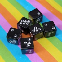 Dés de casino à 6 faces de couleur assortie dés de patte de chat 16mm pour Tenzi, Farkle, Yahtzee, Bunco ou enseignement des mathématiques
