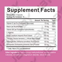 JBY OEM Marque Privée – Complément Naturel pour Stimuler la Libido Féminine et la Vitalité avec Maca et Ashwagandha pour le Soutien de l'Humeur Féminine
