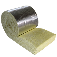 Laine de verre enroulée avec feuille d'aluminium FSK de 50 mm d'épaisseur pour isolation des murs et des toits