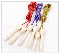 Corde à sauter en bois unisexe de haute qualité avec poignée en corde de coton et longueur réglable