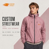 Vestes coupe-vent en nylon imperméables à fermeture éclair pour hommes, design personnalisé, manteau pull-over, vestes coupe-vent en nylon pour l'extérieur
