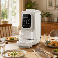 Mixeur Électrique Multifonction 4-en-1 avec Nettoyage Automatique, Faible Bruit, pour Lait Végétal, Lait de Soja et Aliments pour Bébé, Utilisation Domestique