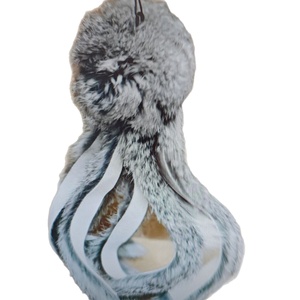Juguete de Enriquecimiento para Gatos, Piel de Conejo Natural, Diseño de Pulpo de Imitación, Alivia el Aburrimiento, Autoentretenimiento, No se Pega, 17g - Product Image 5