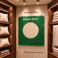 Plaque d'Introduction Personnalisée en Acrylique Vert avec Texte Braille, Affichage Creux, Texte Personnalisable, Marqueur Tactile pour Showroom Textile