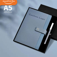 Carnet de notes A5 en cuir PP/PU à couverture rigide, reliure filée, coffret cadeau avec boucle magnétique, logo personnalisé, papier ligné pour promotion professionnelle