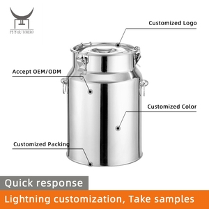 Cuisine Faire de la glace Bière En Acier Inoxydable Scellé Baril Boîtes De Transport Liquide Stockage Pot De Lait Seau Conteneur De Stockage Des Aliments - Product Image 2