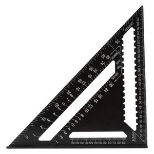 Hot Selling Black 7/12 Inch Woodworking Metric Aluminum Alloy Triangle Ruler <strong>Speed</strong> <strong>Square</strong> - Product Image 1