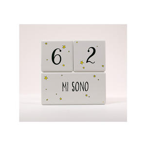 Custom <strong>Personalised</strong> Baby Milestone Blocks Non Toxic <strong>Wooden</strong> Age Blocks for Baby Pictures Photo Props - Product Image 3