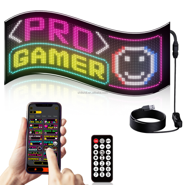 Custom LED Logo Demon Eyes Car App Matrix Pixel Panel Night Light Programmable LED Matrix Panel With Remote Control