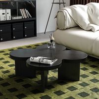 Ensemble de tables basses décoratives modernes et écologiques de style Wabi-sabi, irrégulières, en forme de L, avec design papillon, pour la maison