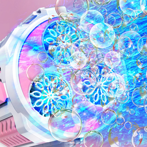 N lỗ Bazooka Súng Bong Bóng Mùa Hè nước ngoài trời Đồ chơi điện tự động màu bong bóng Máy gatling Đồ chơi bộ nhựa cho trẻ em - Product Image 3