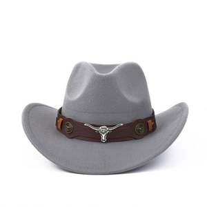 Venta al por Mayor de Sombreros de Jazz Lisos para Primavera y Otoño, Sombrero de Vaquero Personalizado - Product Image 5