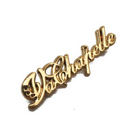 Etiquetas de Metal Resistentes Personalizadas con Logotipo para Bolsos, Impermeables, Duraderas, Modernas, Etiquetas de Marca Chapadas en Oro