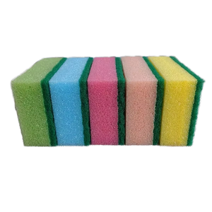 Paquete de 10 Esponjas de Fregado Coloridas de Alta Densidad para Lavar Platos y Limpiar el Hogar, 9*6*3 cm - Product Image 1