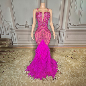 slim fit dress slacks Pink A Line Long Prom Dresses with Lace Appliques PL547 main image 1