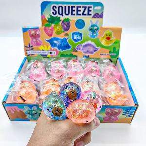 ของเล่นบีบคาปิบาร่า 12 ชิ้น/กล่อง ของเล่นบีบมอลโทสแบบมีกลิตเตอร์สำหรับเด็ก ของเล่นบีบคลายเครียด ของเล่นฟิดเจ็ต ขายส่ง - Product Image 2