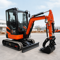 LIVRAISON GRATUITE Mini-excavatrice sur chenilles 3 tonnes, 1,8 tonne, 2,5 tonnes, machine de terrassement à moteur, mini-pelle, prix