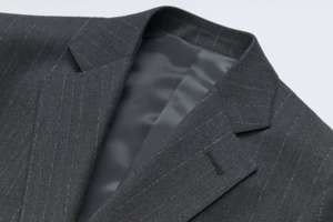 628 100% Wol Nieuwe Zakelijke Grijze Halve Canvas Heren Pak Semi-Hennep Voering Proces Pak Set - Product Image 3