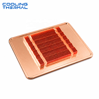 Heatsink Sirip Berlubang Aluminium Tembaga Pipa Panas Dimensi Kustom untuk Server AI GPU Peralatan Telekomunikasi