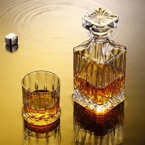 Service à Vin en Verre de Cristal Sans Plomb de Style Européen, Carafe Transparente Créative à Col <span class=keywords><strong>D</strong></span>époli, Bouteille à Vin Classique, Ensemble à Whisky - Product Image 3