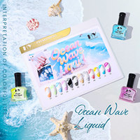 Hanyi 12ml Onde Océanique Liquide 12 Couleurs UV LED Durcissement Effet Diffusion d'Eau Nail Art Design OEM Personnalisé Gel Onde Océanique