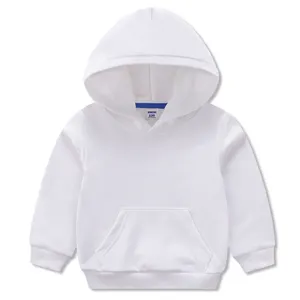 Unisex Children's Terry Pullover Hoodie Sweatshirts Custom Logo Wholesale Cotton Casual Kids Hoodie Spring Knitted Plain Dyed