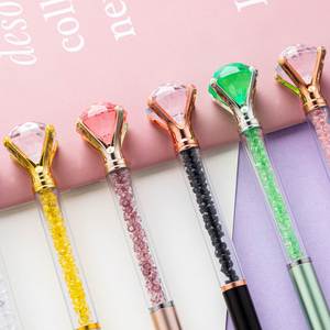Wholesale of Large Diamond Plastic Pens Stationery Advertising Gifts Ballpoint Pens Crystal Pens by Manufacturers - Product Image 2